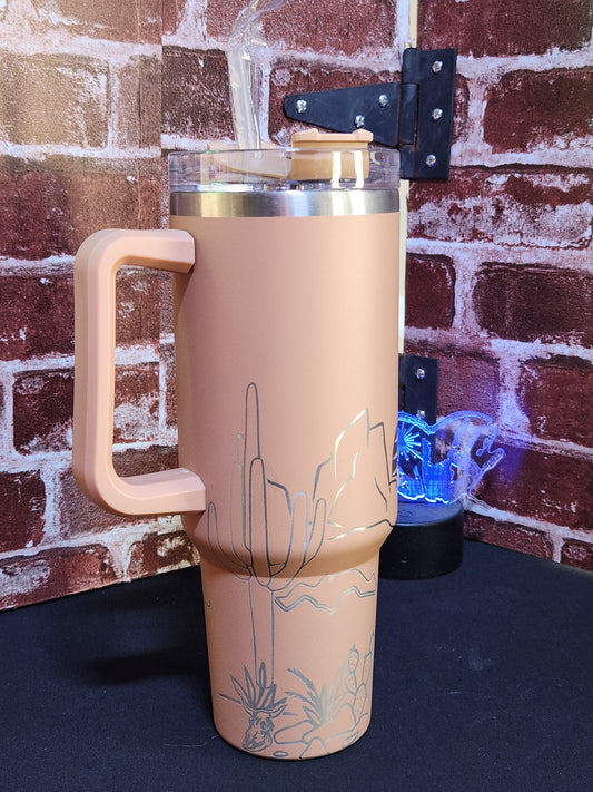 40oz Tumbler - Horse Desert Sunset