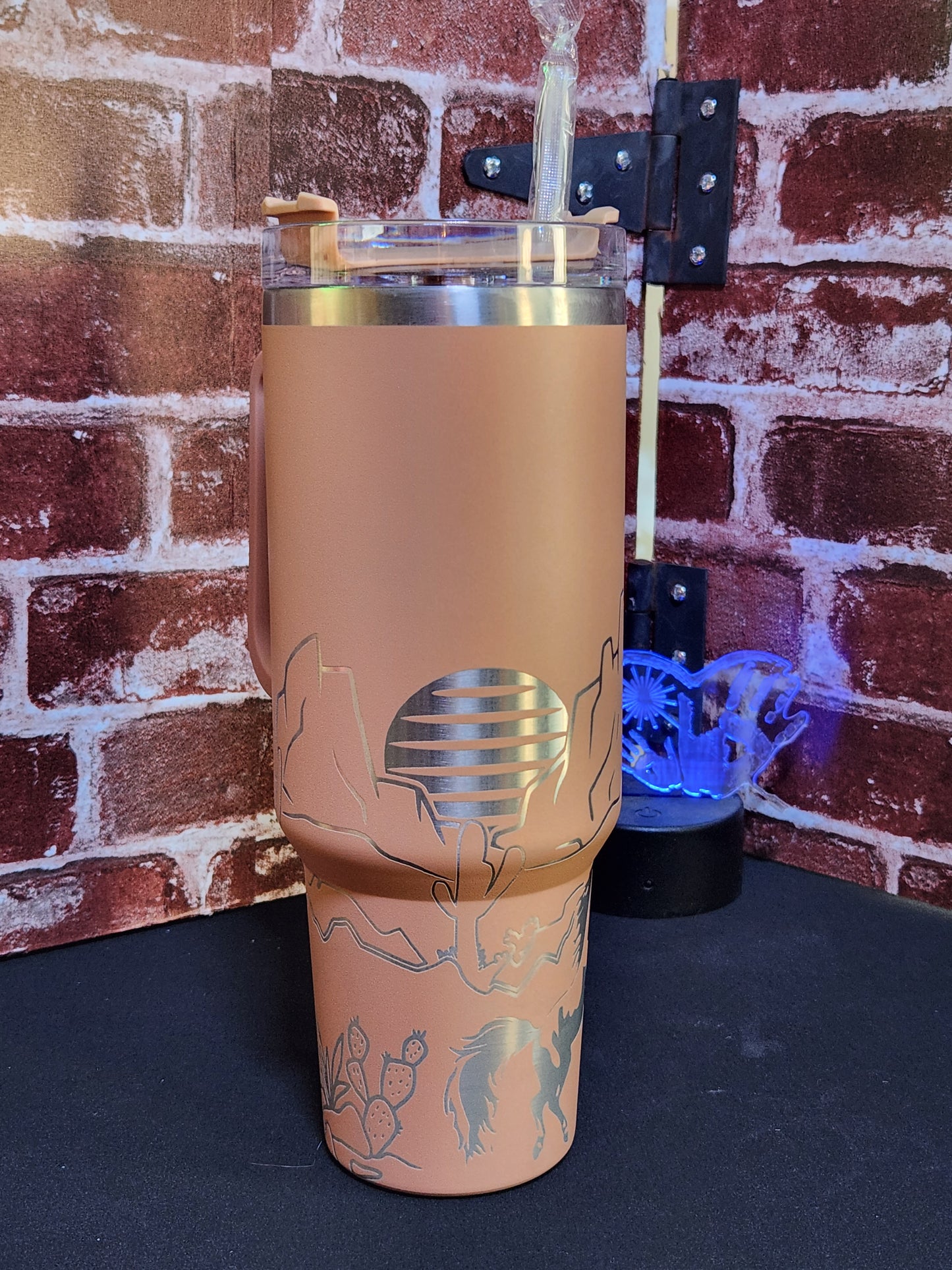 40oz Tumbler - Horse Desert Sunset