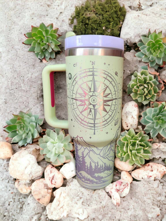 40oz Tumbler - Not All Who Wander Are Lost - Design 2