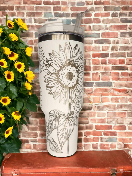 40oz Tumbler -Sunflower Wrap