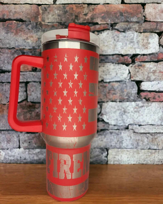 40oz Tumbler - Fireman Wrap
