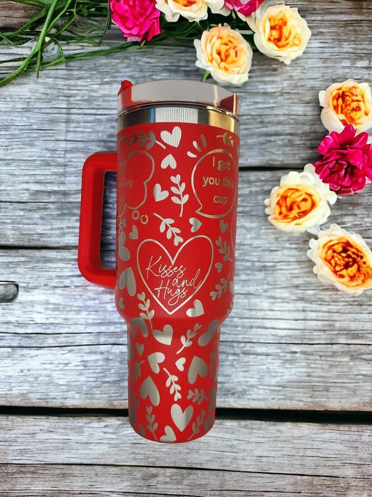40oz Tumbler - Valentines Poem Wrap