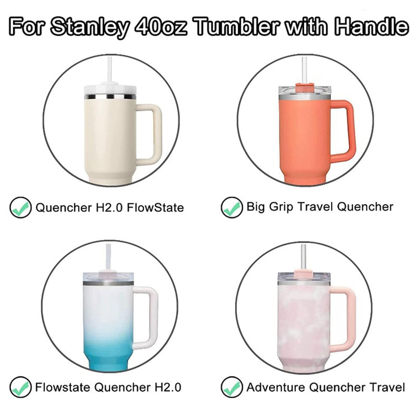 40oz Tumbler Lids Replacement for Stanley Cup,Replacement Spill Proof Splash Resistant Tumbler Lids Reusable Tumbler Cover for Stanley and More Coffee Mugs (Opaque black)