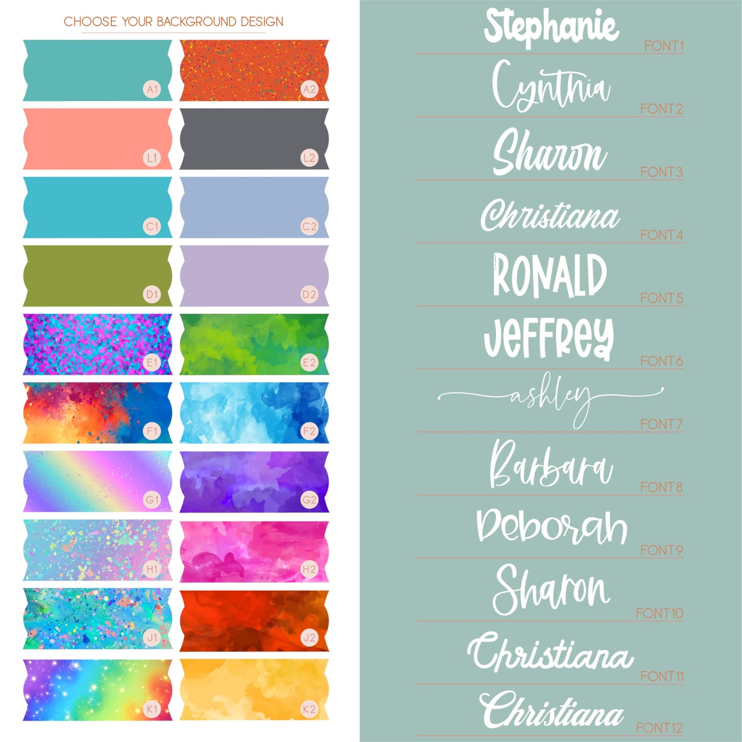 Personalized Stanley Tumbler Name Plates - Colorful - Custom Name Tag for 20 30 40 Oz Tumblers, Tumbler Lid Topper - Ideal Stanley Cup ID Accessories