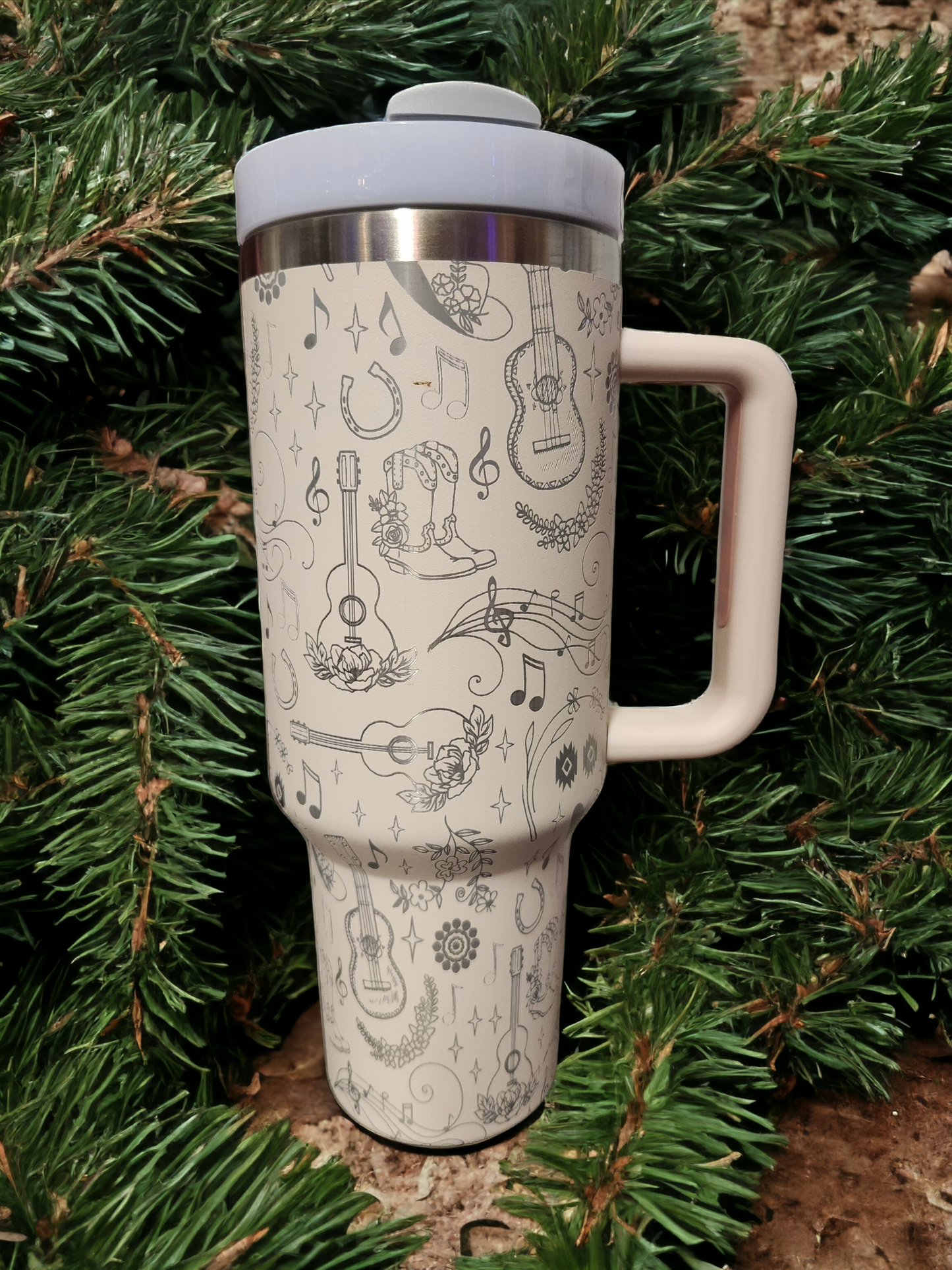 40oz Tumbler - Country Music Doodles