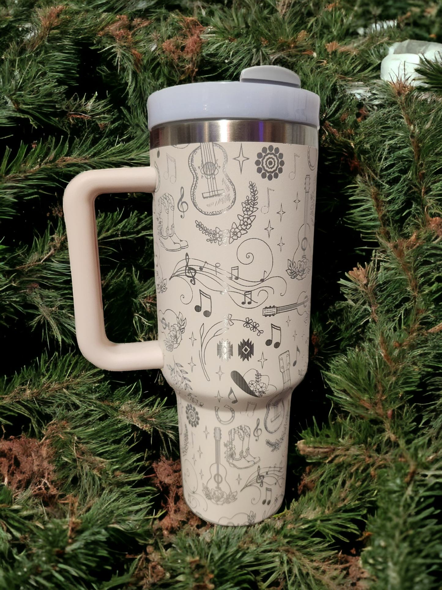 40oz Tumbler - Country Music Doodles