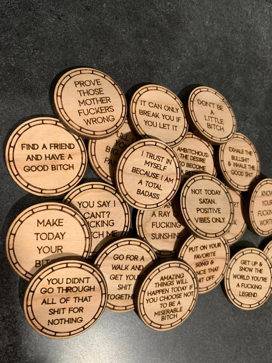 Bad A$$ Confirmation Tokens – Set of 20