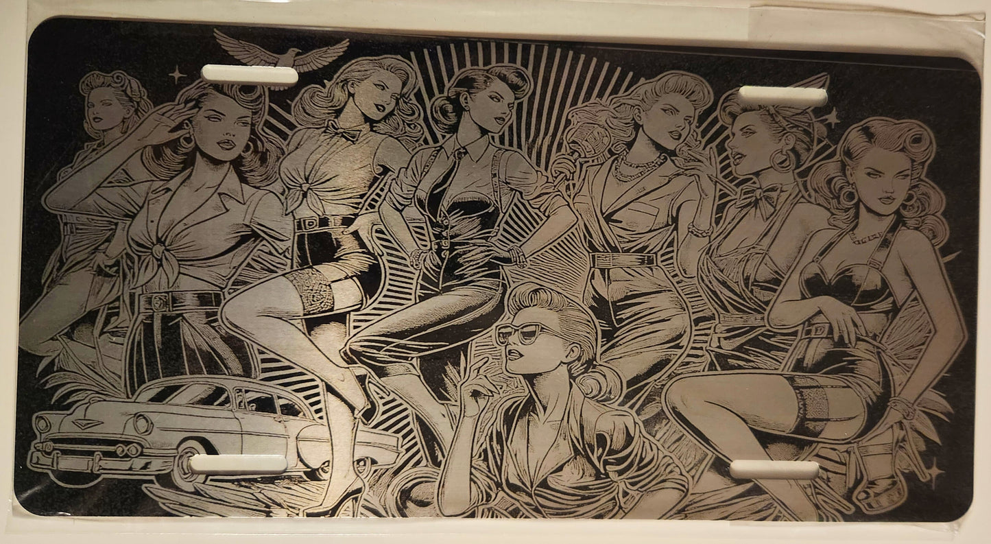 Premade Engraved License Plates