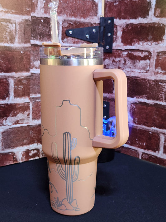 40oz Tumbler - Horse Desert Sunset