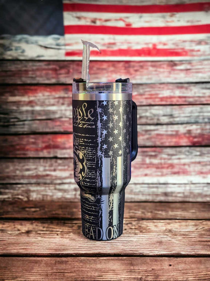 40oz Tumbler -We The People Dont Tread on Me