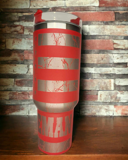 40oz  Tumbler - Fireman Wrap