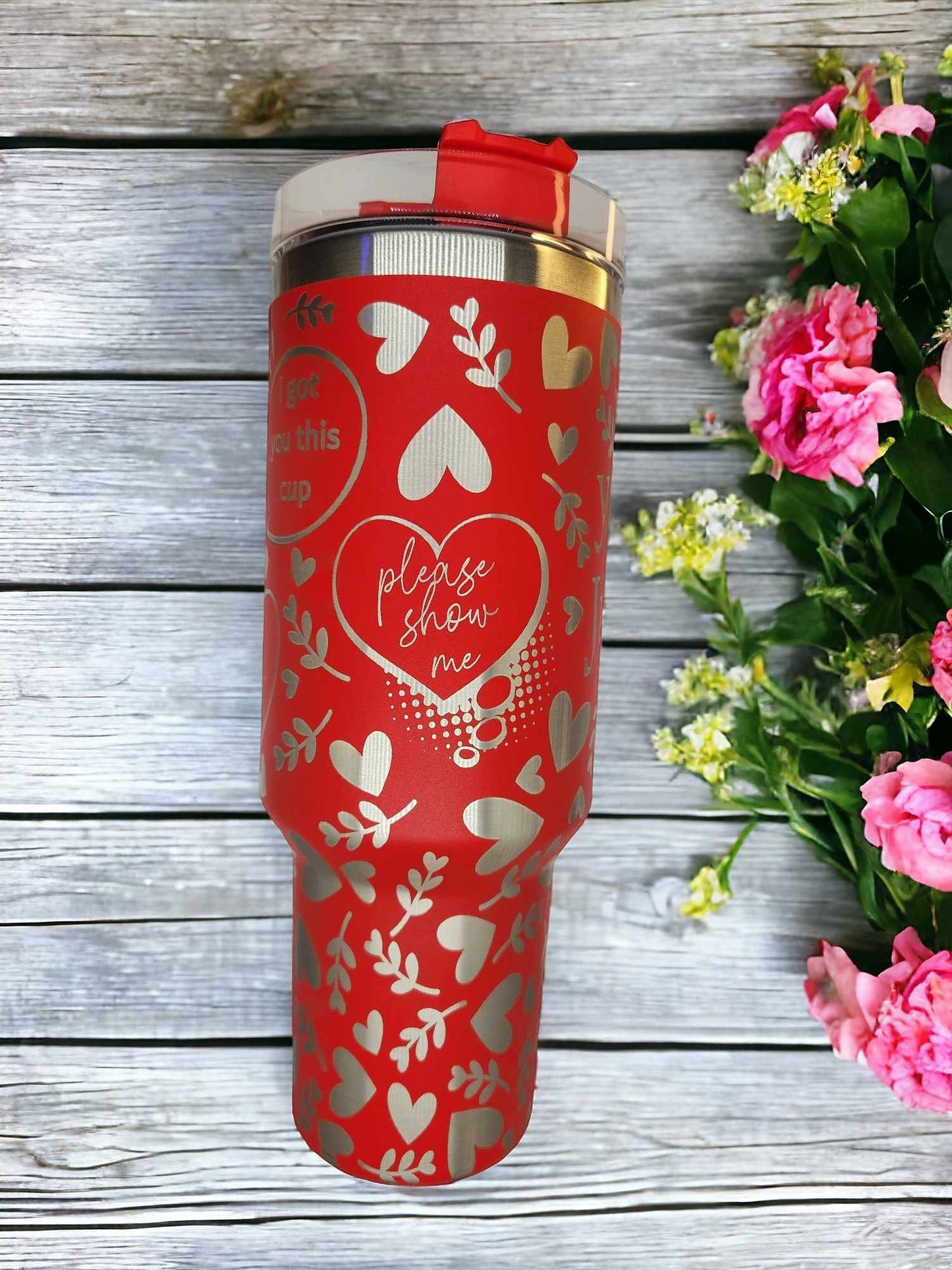 40oz  Tumbler - Valentines Poem Wrap