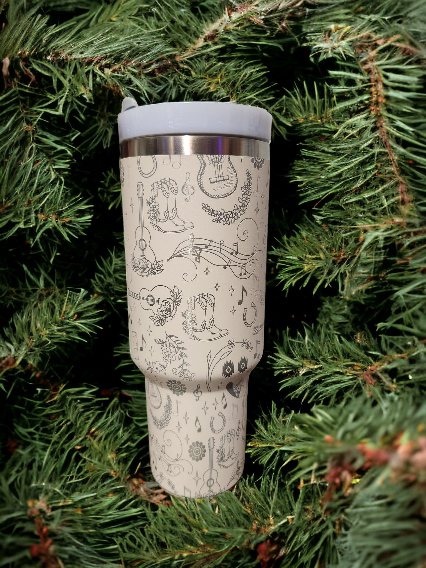 40oz  Tumbler - Country Music Doodles