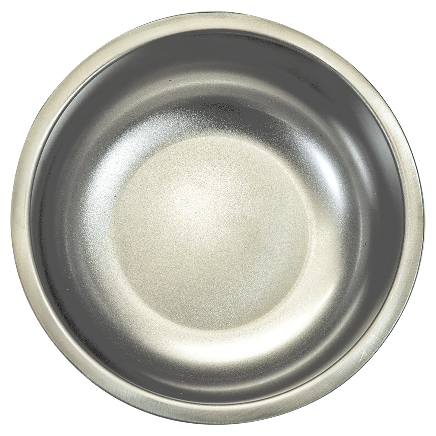 a silver bowl with a white background