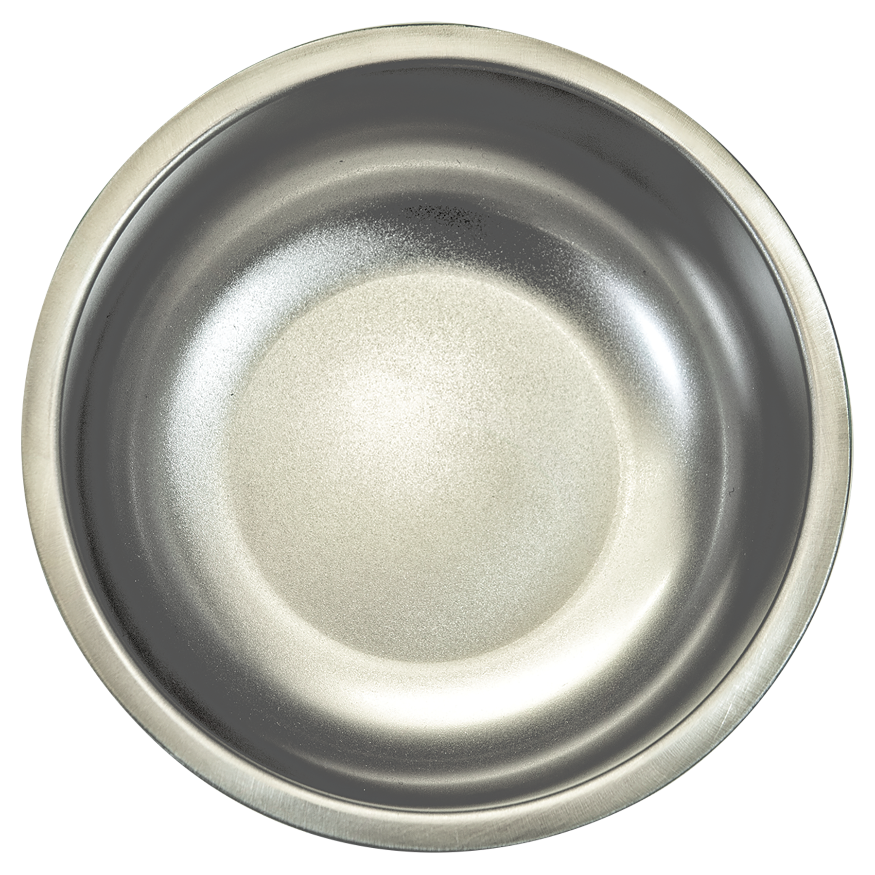 a silver bowl with a white background