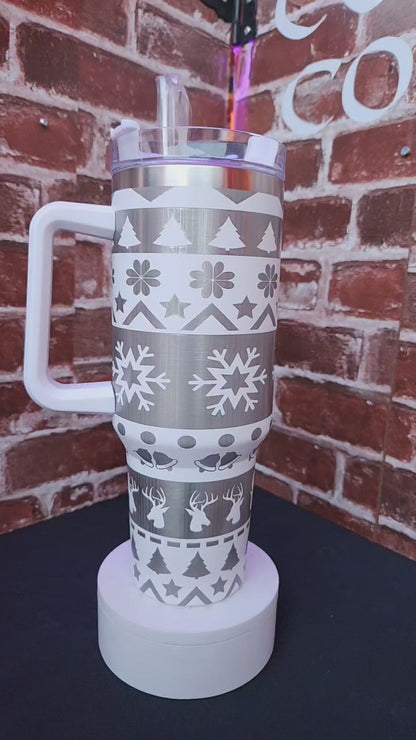 40oz Tumbler - XMAS Wrapping Paper Design