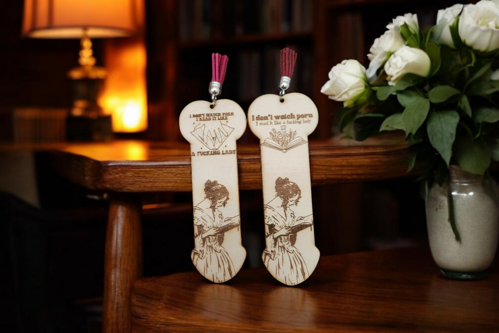 Laser-Cut Wooden Bookmark – For the Bold Reader