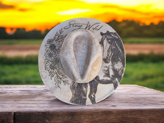 Suede Wide Brim Hat - Stay Wild