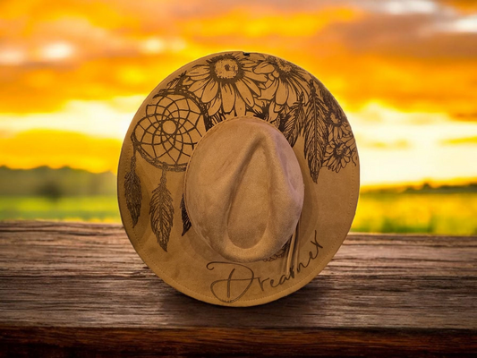 Suede Wide Brim Hat - Dreamer