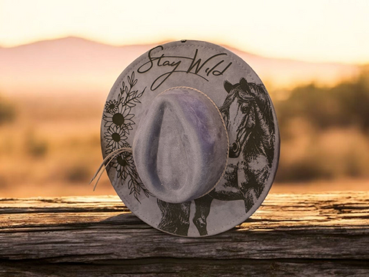 Suede Wide Brim Hat - Stay Wild